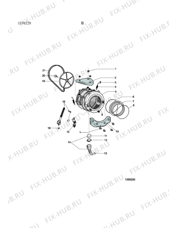 Схема №3 WWDC 9614 с изображением Пластинка для стиральной машины Whirlpool 482000090420