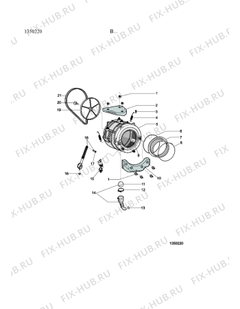 Схема №3 WATK Prime 9716 с изображением Винтик для стиралки Whirlpool 482000090244