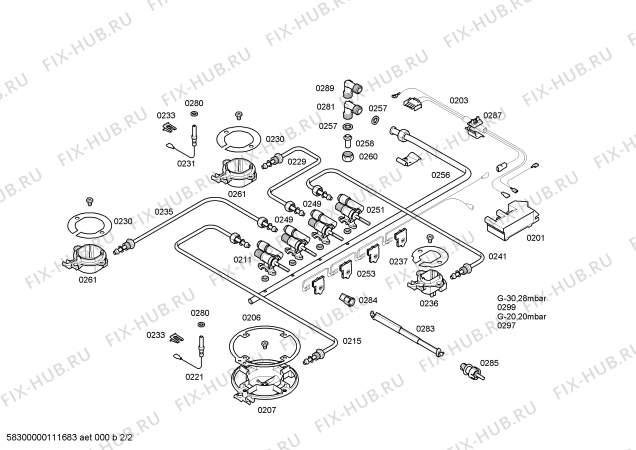 Схема №2 NPD615CNL Bosch с изображением Решетка для электропечи Bosch 00662576