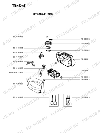 Схема №1 HT400241/3P0 с изображением Микропереключатель для электромиксера Tefal FS-000004