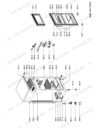 Схема №1 KVCT 2242/2 с изображением Дверца для холодильника Whirlpool 481244229077