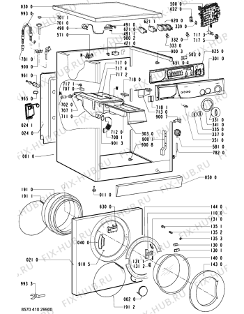 Схема №1 AWM 4200 с изображением Ручка (крючок) люка для стиралки Whirlpool 481249818362