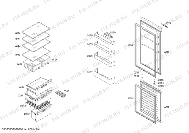 Схема №4 3FFP3661 с изображением Шарнир крышки для холодильника Bosch 00632975