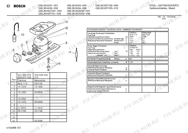 Взрыв-схема холодильника Bosch GSL3016CH - Схема узла 02