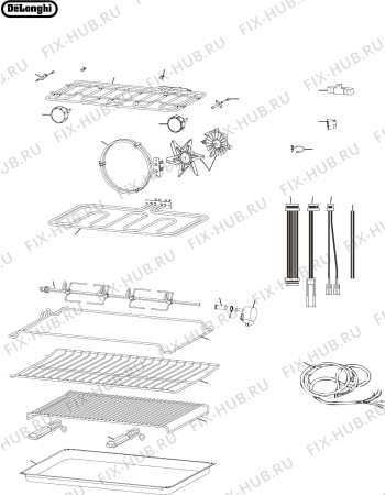 Схема №3 DEP909P с изображением Другое для плиты (духовки) DELONGHI 370F9P006