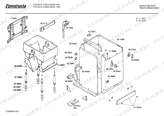 Схема №4 CR53130 CR5313 с изображением Панель для стиралки Bosch 00287243