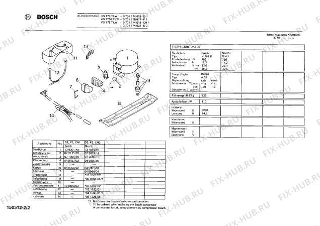 Взрыв-схема холодильника Bosch 0701174615 KS178TLW - Схема узла 02