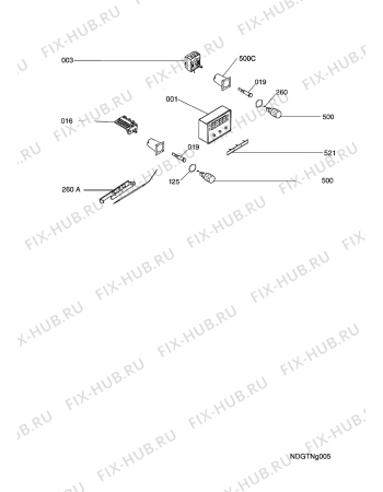 Взрыв-схема плиты (духовки) Aeg Electrolux B4101-5-D  DE R08 - Схема узла Functional parts