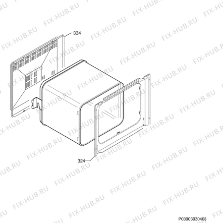 Взрыв-схема плиты (духовки) Rex Electrolux FQ92XEV - Схема узла Housing 001