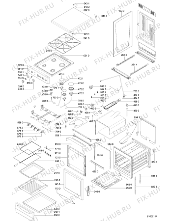 Схема №1 ACM 503/WH/01 с изображением Микропереключатель для плиты (духовки) Whirlpool 481227328215