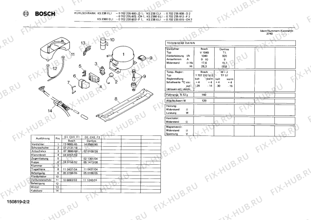 Схема №2 0702165609 KS168ELI с изображением Планка для холодильника Bosch 00080302