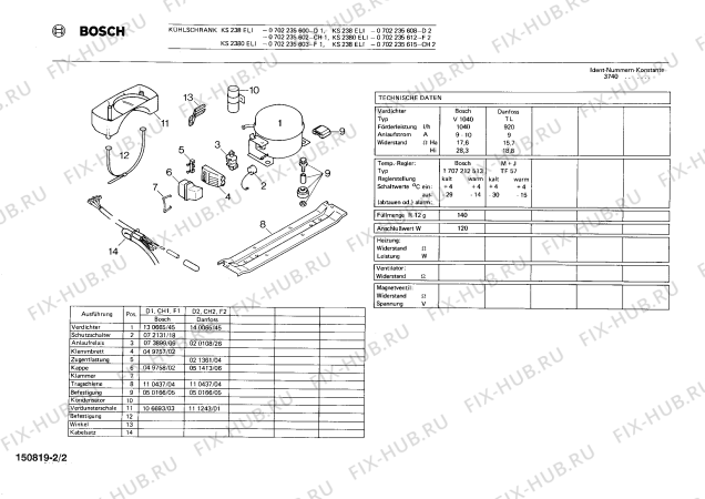 Взрыв-схема холодильника Bosch 0702235612 KS2380ELI - Схема узла 02