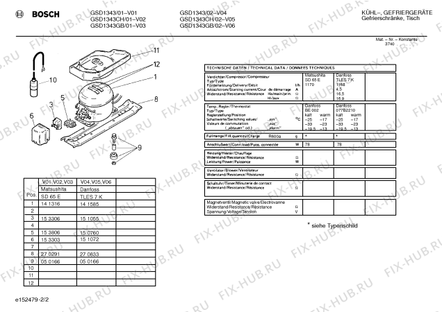 Взрыв-схема холодильника Bosch GSD1343GB - Схема узла 02