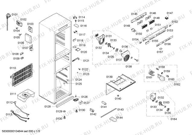Схема №3 KGF33240 с изображением Ручка двери для холодильной камеры Bosch 00242783