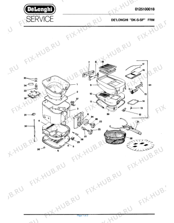Схема №1 FRM с изображением Обшивка для электротостера DELONGHI 532418