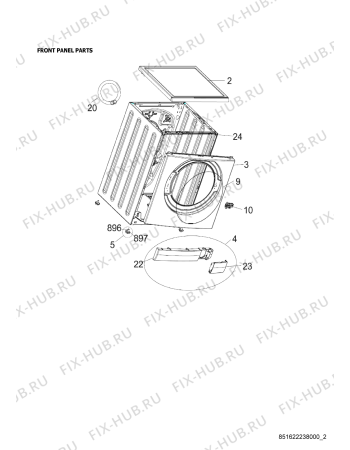 Схема №6 AWSE 6000 с изображением Лючок для стиралки Whirlpool 482000010504