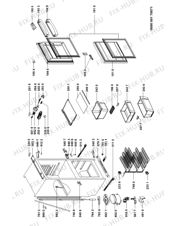 Схема №1 ART485B3 (F090496) с изображением Наставление для холодильной камеры Indesit C00356981