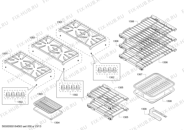 Схема №11 PRG486NLH Thermador с изображением Горелка для плиты (духовки) Bosch 11004799