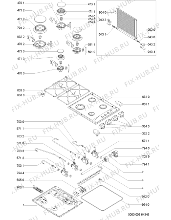 Схема №1 AKM 254/IX с изображением Затычка для духового шкафа Whirlpool 481244038961