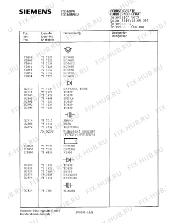 Схема №12 FS169N4EU с изображением Инструкция по эксплуатации для жк-телевизора Siemens 00530661