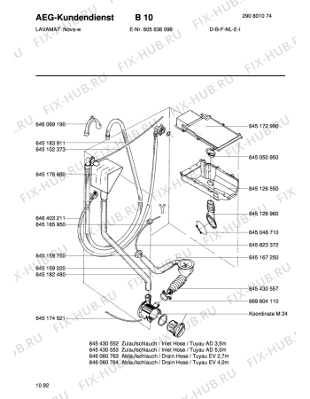 Взрыв-схема стиральной машины Aeg LAVNOVA - Схема узла Hydraulic System 272