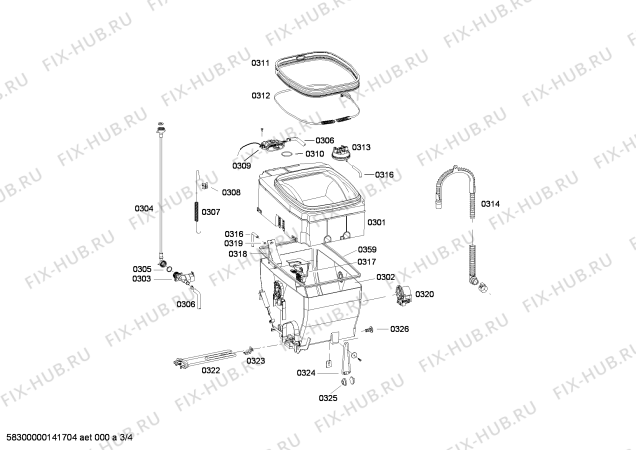 Схема №4 WP10T382FF с изображением Модуль управления для стиралки Siemens 00677899