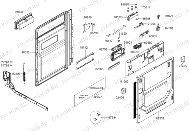 Взрыв-схема посудомоечной машины Gorenje GDV530X (316944, PMS45I) - Схема узла 02