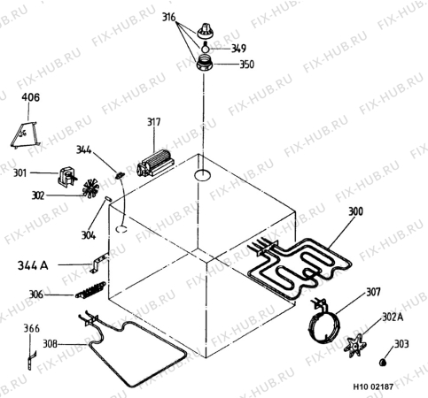 Взрыв-схема плиты (духовки) Juno JEH2320B - Схема узла Functional parts