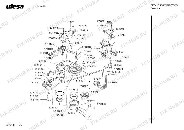 Схема №2 CE7362 MASSIMA с изображением Патрубок для составляющей Bosch 00178188