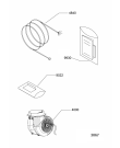 Схема №1 208141904407 PRF0006 с изображением Провод для электровытяжки Whirlpool 482000025821