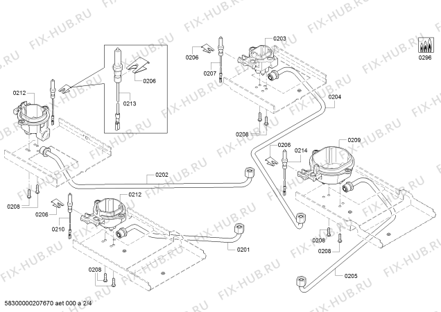 Взрыв-схема плиты (духовки) Bosch NGM5056UC Bosch - Схема узла 02