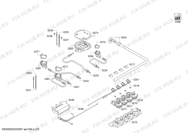 Взрыв-схема плиты (духовки) Bosch PPH6A6B20V MG 60F 3G+1MW BOSCH SV - Схема узла 02