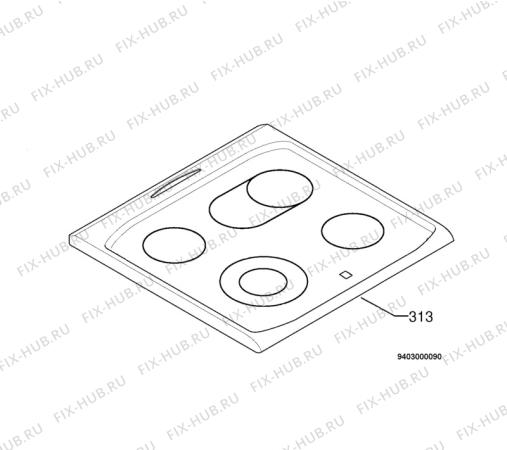 Взрыв-схема плиты (духовки) Electrolux FEH60G3100 - Схема узла Hob 271