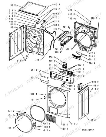 Схема №2 TRK ECO 390 с изображением Обшивка для стиральной машины Whirlpool 480112101703