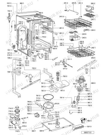 Схема №2 GSFH 1566 WH с изображением Блок управления для посудомоечной машины Whirlpool 481221470177