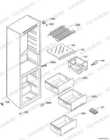 Взрыв-схема холодильника Corbero FC1850X/6 - Схема узла Housing 001