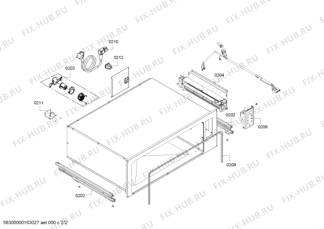 Схема №2 WS282110 с изображением Механический замок для духового шкафа Bosch 00658243