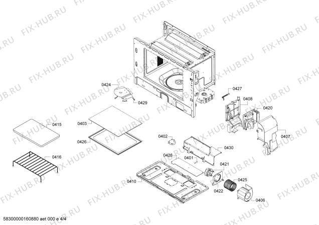 Схема №4 BM221100 с изображением Планка для плиты (духовки) Bosch 00744194