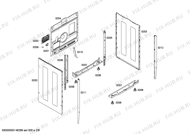 Схема №4 HCE854420G с изображением Стеклокерамика для духового шкафа Bosch 00249646