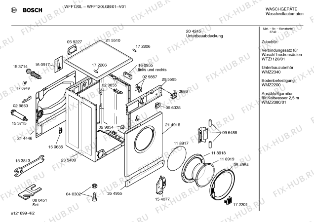 Схема №2 WFF120LGB WFL120L с изображением Ручка для стиралки Bosch 00267347