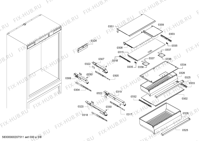 Схема №8 RY492504, Gaggenau с изображением Цокольная панель для холодильной камеры Bosch 00717511