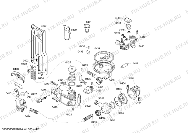 Схема №4 SGD55E05EU с изображением Передняя панель для посудомойки Bosch 00660168