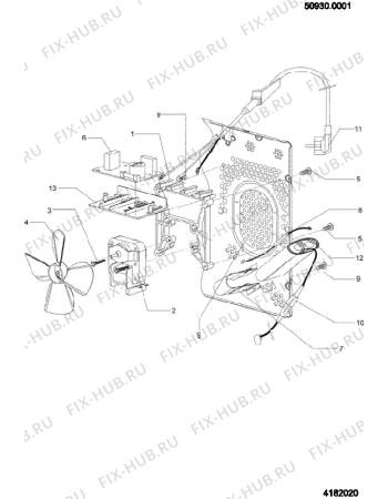 Схема №9 MWI12IX (F045723) с изображением Другое для плиты (духовки) Indesit C00288887