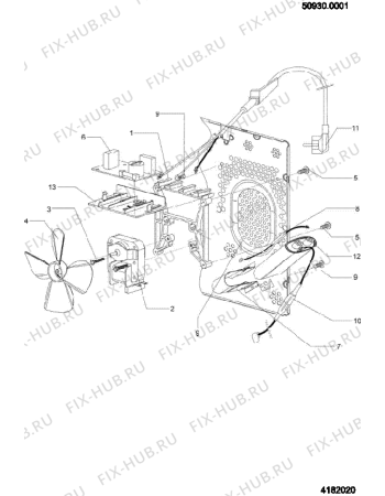 Схема №9 MWI12IX (F045723) с изображением Обшивка для духового шкафа Indesit C00255066