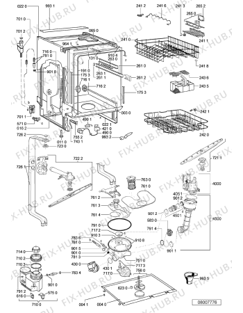 Взрыв-схема посудомоечной машины Bauknecht GSXA 7525/1 - Схема узла