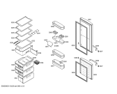 Схема №2 KGS36390 с изображением Дверь для холодильной камеры Bosch 00241314