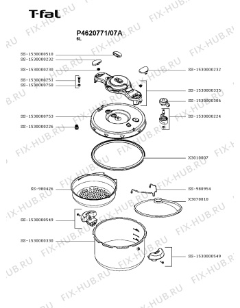 Схема №1 P4400732/07A с изображением Кастрюля для духовки Seb X3070010