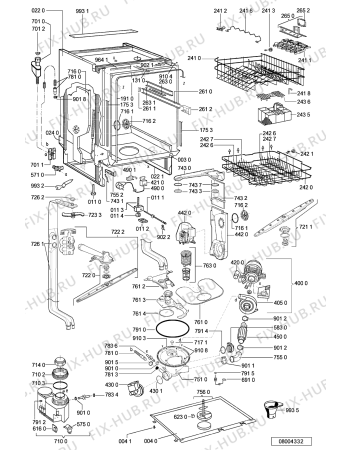 Схема №1 ADG 9536 с изображением Блок управления для электропосудомоечной машины Whirlpool 481221838278