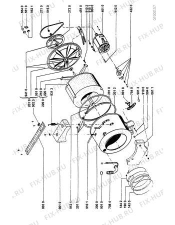 Схема №1 AWL459 AWL 459/WH с изображением Моторчик для стиралки Whirlpool 481936158158