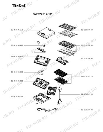 Схема №1 SW322612/1P с изображением Панель для электробутербродницы Tefal TS-01036050
